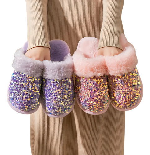 Pantunflas Algodón Mujer Cómodas Cálidas Lindas Suaves