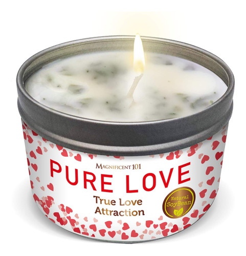 Pure Love - Vela De Aromaterapia Para Atraccin Amorosa, Roma