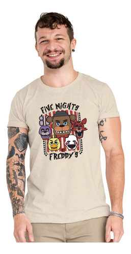 Polera Five Nights Freddy Fnat Face Gamer Algodon Wiwi