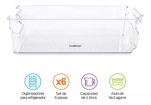 Organizadores para Refrigerador Redlemon Alacena y Cocina 6 Piezas