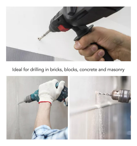 Hammer Drill Bit, 8 Peças, Conjunto De Ferramentas De Perfur