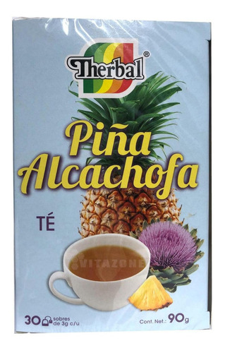 Imagen 2 de 4 de Té De Piña Alcachofa 30 Sobres Therbal