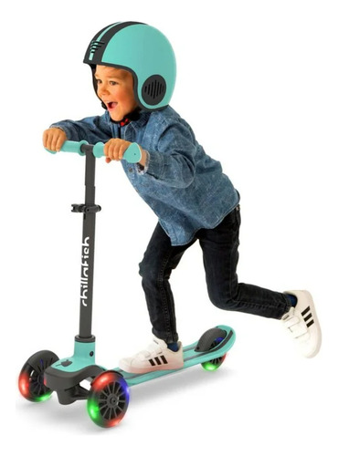Scooter Infantil Chillafish Con Luces Verde