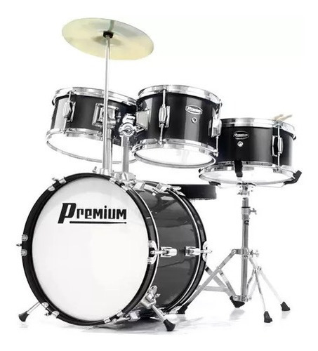 Imagem 2 de 2 de Bateria Premium Infantil Dx35j Preta Junior