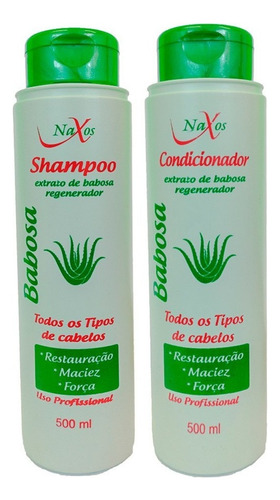1 Shampoo Babosa E Condicionador De 500ml Naxos