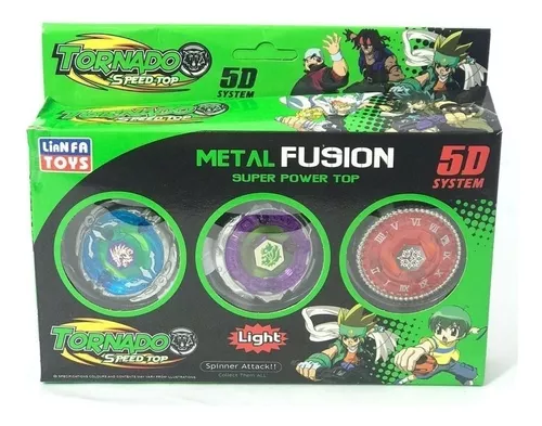 Batalha Beyblade Kit Com 4 Peões Mini Arena ul Ou Vermelha - Speed