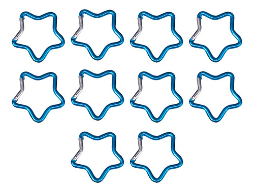 2 Mosquetón Con Forma De Estrella De Cinco Puntas, Azul