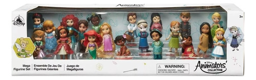 Mega Set 20 Figuras Animators Princesas Disney Store De Lujo