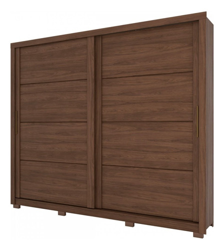 Guarda-roupa Casal Parma 2 Portas 4 Gavetas Castanho Hp - Cor Marrom