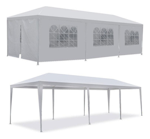 Set 2 Carpas De Eventos 10'x30' Color Blanco Segawe De