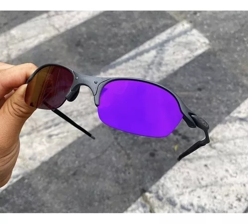 ÓCULOS DE SOL OAKLEY JULIET - LENTE ROXA PURPLE - ARMAÇÃO X METAL - Filip  Joias