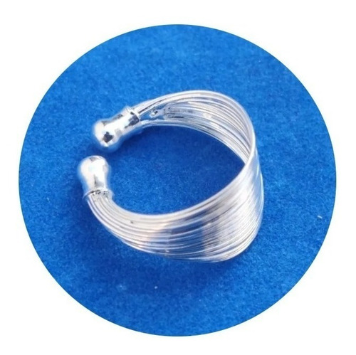 Imagen 1 de 5 de Anillo Ajustable Mujer Dama Novia Plata Ley .925