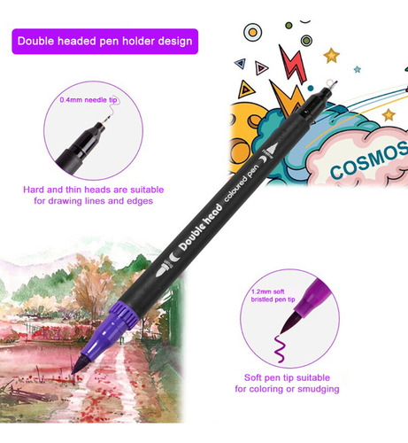 60pcs Double-headed Marker Art Line Pen Painting Set