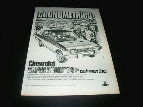 (pa302) Publicidad Chevrolet Super Sport 69 * 1969 (Usado)