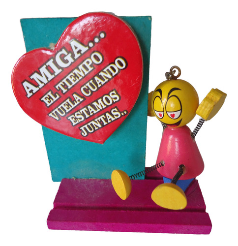 Souvenir De Fibrofacil Con Frases Día Del Amigo X 6 Unidades