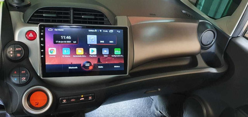 Imagem 2 de 10 de Kit Multimidia Honda Fit 10 11 12 13 Bt Wifi Android Cam Ré