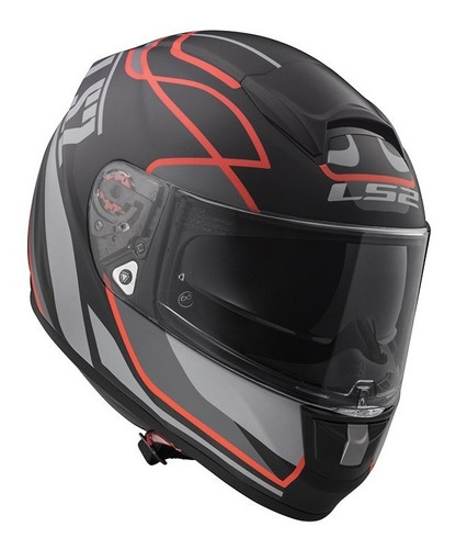 Casco Integral Ls2 Ff397 Vector Vantage Negro Mate/rojo