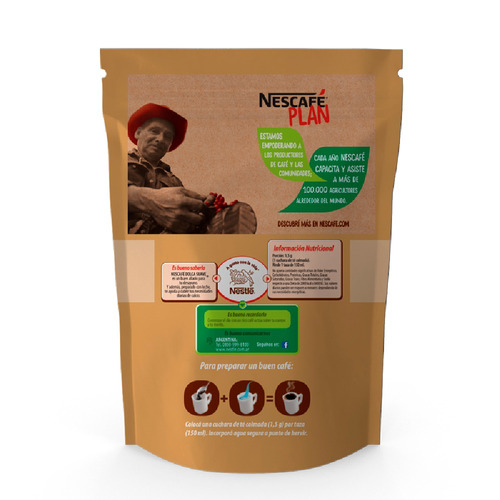 Imagen 2 de 3 de Café instantáneo suave Nescafé Dolca doypack 170 g