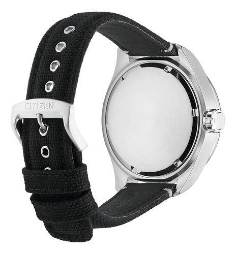 Reloj Citizen Aw5000-24e Analógico De Cuarzo Eco-drive Color de la correa Negro Color del bisel Acero inoxidable Color del fondo Negro