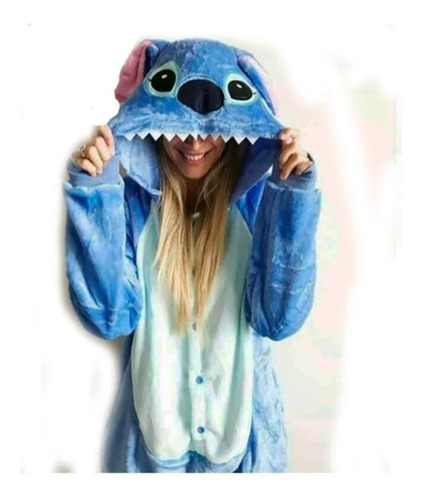 Imagen 1 de 4 de Pijama Disfraz Kigurumi Tipo Stitch Adulto