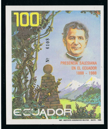 Orden Salesiana - Juan Bosco - Ecuador - Block Mint