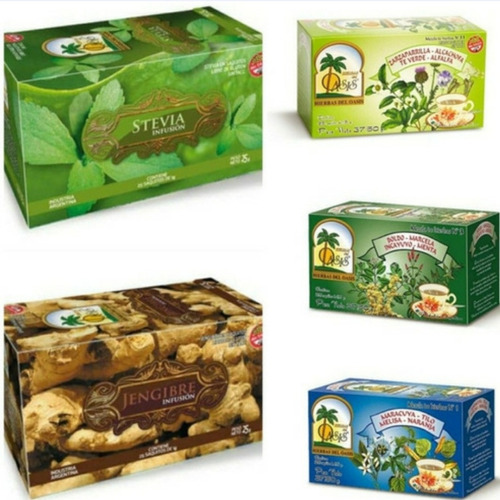 Te En Saquitos Hierbas Del Oasis Varios Sabores X 3 Cajas