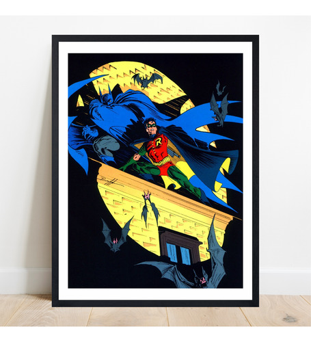 Cuadro Decorativo Batman Norm Breyfogle Sketch Comic Negro Negro