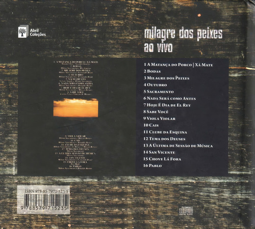 Livro + Cd Milton Nascimento - Milagre Dos Peixes Ao Vivo