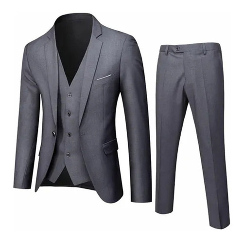 Conjunto De Traje De Boda Casual De Tres Piezas Para Hombre