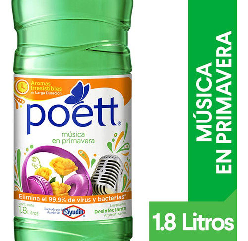 Limpiador  Bambu-music 1,8 Lt Poett Limpiadores P/pisos