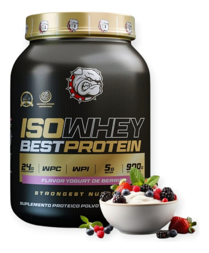 Proteina Iso Whey Best Protein 900g Yogurt Berri - Strongest Sabor Yogurt De Berries