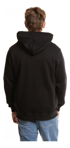 Campera Canguro Rusty Lepatch Hombre Negra