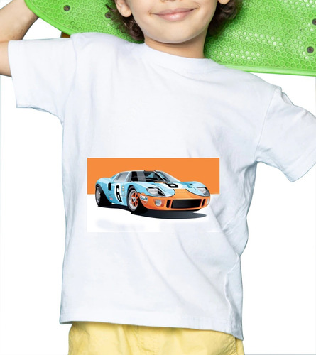 Camiseta Niño Carro Carreras Deportivo