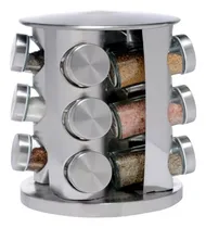 Comprar Especiero Condimentero X12 Acero Inoxidable Giratorio 360° Color Plateado