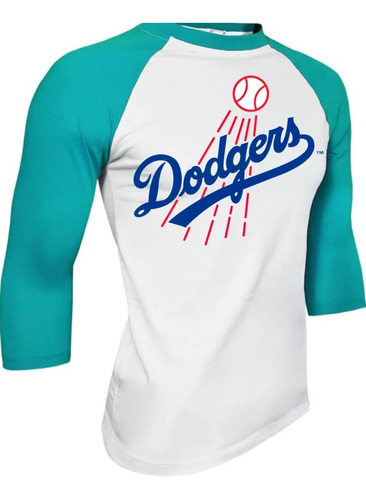 Playeras Tipo Beisbolera De Dodgers