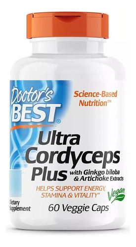 Ultra Cordyceps Plus Doctor's Best 60 Cáp Fecha De Cad Sep23 Sabor Sin Sabor