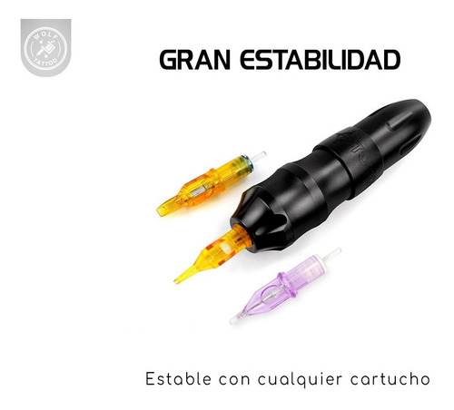 Máquina de tatuagem Wolf Tattoo Pen TOTOP V1 cor preta