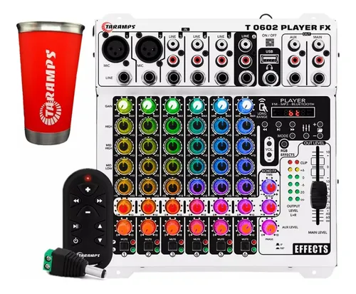 Mesa Taramps T 0602 Player Efeito Controle Bt Mais Vendido