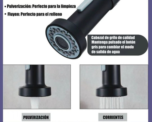 Grifo Llave Lavaplatos Monomando Cocina Extensible Flexible