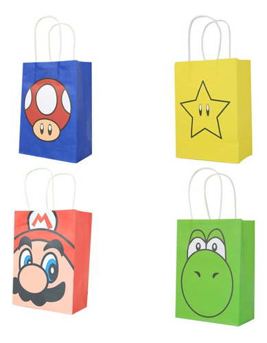 Bolsas De Regalo Para Fiesta De Cumpleaños De Super Mario 