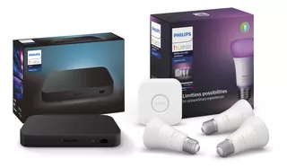 Philips Hue Sync Box + 3 Focos Color E27 9.5w + Controlador