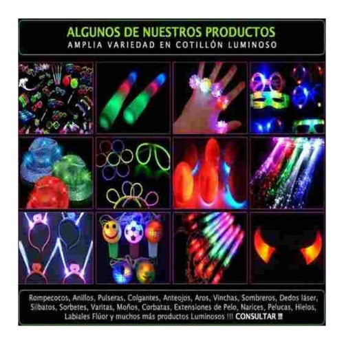80 Vasos Luminosos Led ,cotillon Luminoso Led , Fluor !!!!!