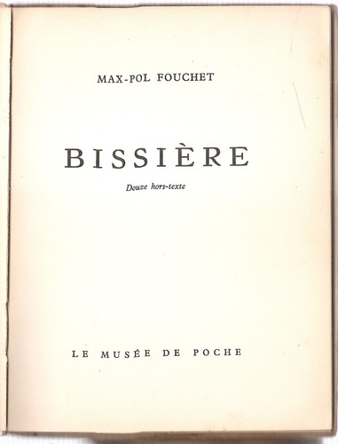 Bissiere - Fouchet - Musee De Poche - (en Frances)