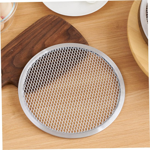 Malla Charola De Aluminio Hornear Pizza Cocina 35cm 2 Piezas