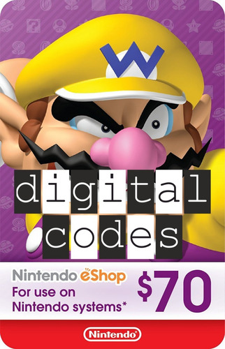 Nintendo Eshop Switch / U / 3ds Usa 70 Usd Digital Codes
