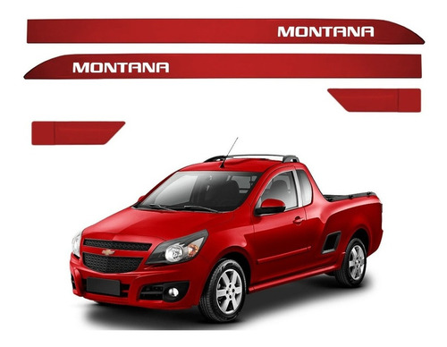 Jogo Friso Lateral Facão Montana Vermelho Pepper 2013 2014