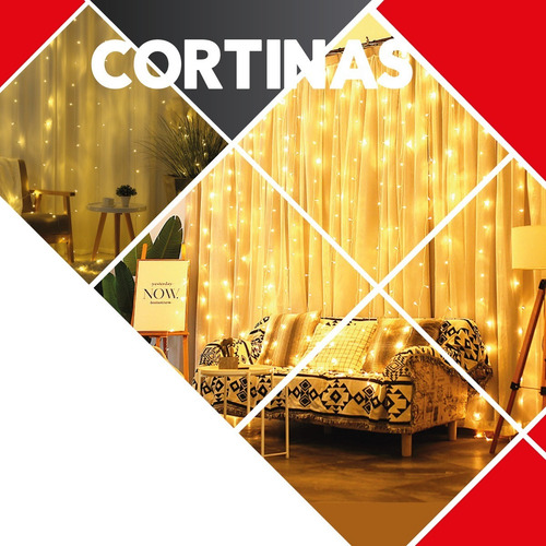 Cortina Luces Led 3 X 3 Color Cálido O Frío