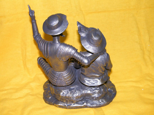 Estatua Adorno De Don Quijote Con Sancho Panza