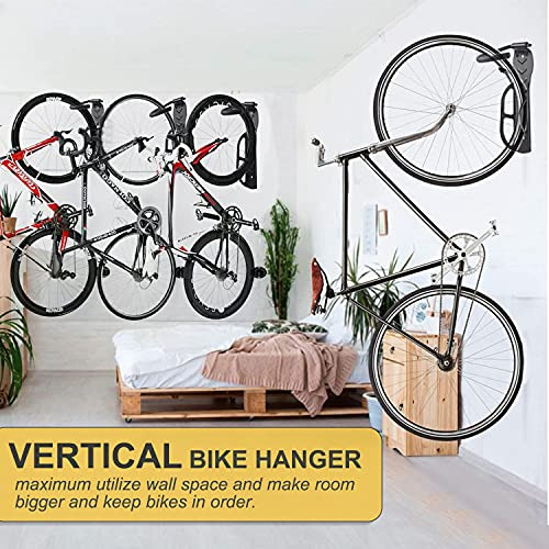 Bike Rack For Garage Wall Mount 4 Pack Vertical Bike Hooks B