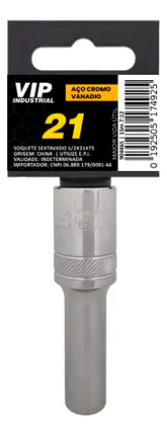 Soquete Sextavado Longo 1/2 X 21mm Crv Vip Industrial